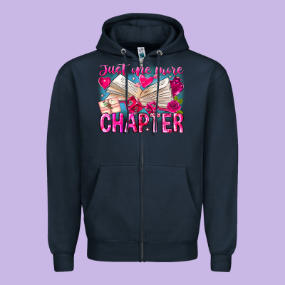 Just One More Chapter Zipper Hoodie Designed By Cowhidedigitalart