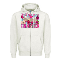 Oatmeal Heather Just One More Chapter Zipper Hoodie - CowhideDigitalArt