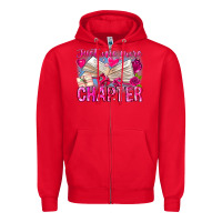 Red Just One More Chapter Zipper Hoodie - CowhideDigitalArt
