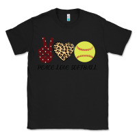 Black Peace Love Softball Classic Tee - Bettercallsaul