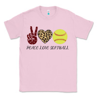Bubblegum Pink Peace Love Softball Classic Tee - Bettercallsaul