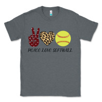 Charcoal Heather Peace Love Softball Classic Tee - Bettercallsaul