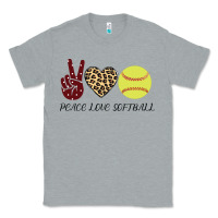 Heather Grey Peace Love Softball Classic Tee - Bettercallsaul