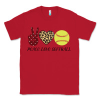 Red Peace Love Softball Classic Tee - Bettercallsaul
