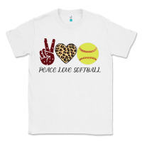White Peace Love Softball Classic Tee - Bettercallsaul