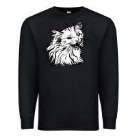 Black Drawing Cat Premium Sweatshirt - RacoonDesign