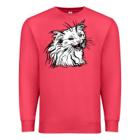 Cardinal Drawing Cat Premium Sweatshirt - RacoonDesign