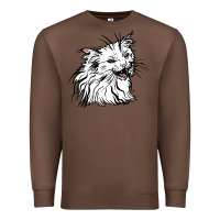 Chestnut Drawing Cat Premium Sweatshirt - RacoonDesign