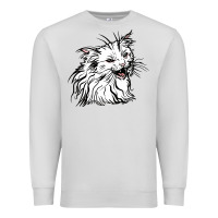 Dove Grey Drawing Cat Premium Sweatshirt - RacoonDesign