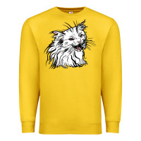 Lemon Drawing Cat Premium Sweatshirt - RacoonDesign