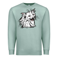 Seafoam Drawing Cat Premium Sweatshirt - RacoonDesign