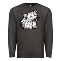 Smoke Drawing Cat Premium Sweatshirt - RacoonDesign