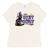 Bone Stay Spooky With Black Cat Ladies Tee - LillyAllenDesigns