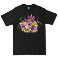 Black Mardi Gras pig Premium Tee - LillyAllenDesigns