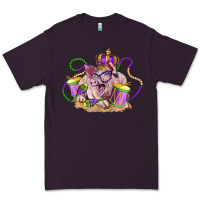 Plum Mardi Gras pig Premium Tee - LillyAllenDesigns