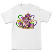 White Mardi Gras pig Premium Tee - LillyAllenDesigns
