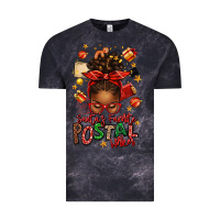 Cloud Black santas favorite postal worker afro messy bun Vintage Tee - texasbilliewilder