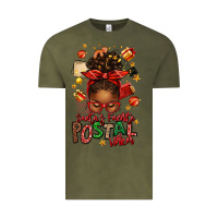Vintage Olive santas favorite postal worker afro messy bun Vintage Tee - texasbilliewilder