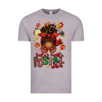 Vintage Zinc santas favorite postal worker afro messy bun Vintage Tee - texasbilliewilder