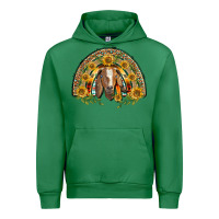 Emerald Western Leopard Sunflower Goat Rainbow Urban Hoodie - BarkalooDesign