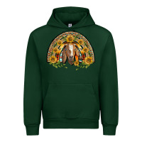 Forest Green Western Leopard Sunflower Goat Rainbow Urban Hoodie - BarkalooDesign