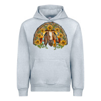 Heather Grey Western Leopard Sunflower Goat Rainbow Urban Hoodie - BarkalooDesign