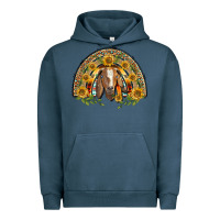 Pigment Midnight Navy Western Leopard Sunflower Goat Rainbow Urban Hoodie - BarkalooDesign