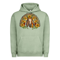 Pigment Oil Green Western Leopard Sunflower Goat Rainbow Urban Hoodie - BarkalooDesign