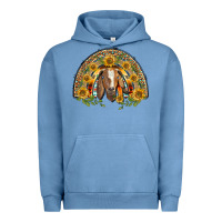 Pigment Pebble Blue Western Leopard Sunflower Goat Rainbow Urban Hoodie - BarkalooDesign