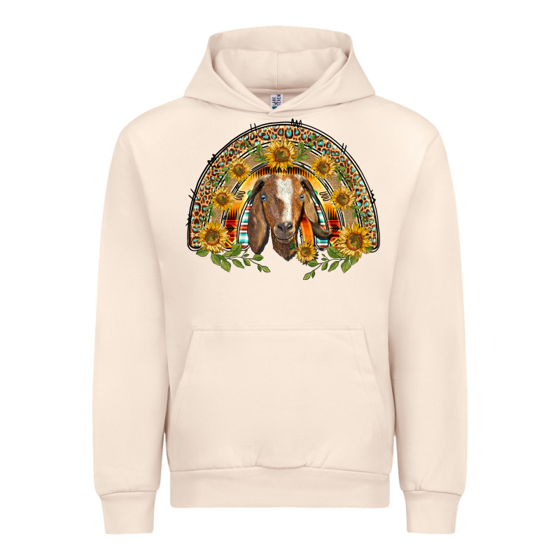 Western Leopard Sunflower Goat Rainbow Urban Hoodie by BarkalooDesign | Teevron