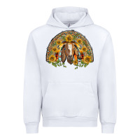 White Western Leopard Sunflower Goat Rainbow Urban Hoodie - BarkalooDesign