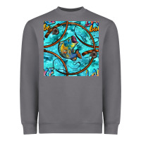 Storm Lake Babe And Fish With Camouflage Seamless Pattern Heavyweight Sweatshirt - BundleAndBundleShop