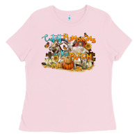 Bubblegum Pink cutest pumpkins in the patch Ladies Tee - LillyAllenDesigns