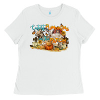 White cutest pumpkins in the patch Ladies Tee - LillyAllenDesigns
