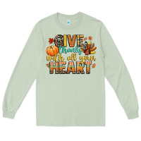 Matcha give thanks with all your heart Long Sleeve Tee - CowGirlArtShop