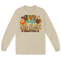 Mushroom give thanks with all your heart Long Sleeve Tee - CowGirlArtShop