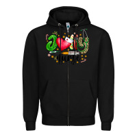 Black Jolly Nurse Black Zipper Hoodie - CowhideDigitalArt