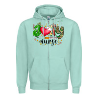 Jolly Nurse Black Zipper Hoodie | Teevron