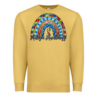 Antique Gold autism awareness rainbow Premium Sweatshirt - RacoonDesign