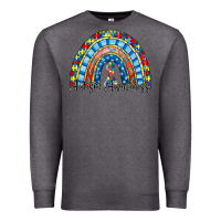 Charcoal Heather autism awareness rainbow Premium Sweatshirt - RacoonDesign