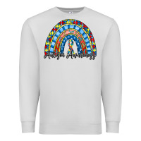 Dove Grey autism awareness rainbow Premium Sweatshirt - RacoonDesign