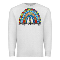 Oatmeal Heather autism awareness rainbow Premium Sweatshirt - RacoonDesign