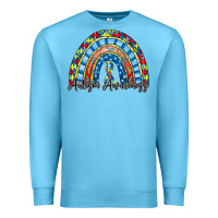 Ocean Blue autism awareness rainbow Premium Sweatshirt - RacoonDesign