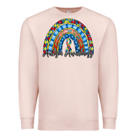 Pale Pink autism awareness rainbow Premium Sweatshirt - RacoonDesign