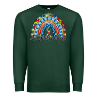 Sports Green autism awareness rainbow Premium Sweatshirt - RacoonDesign