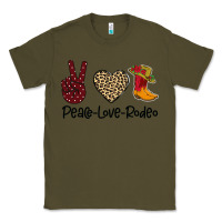 Army Green Peace Love Rodeo Classic Tee - Bettercallsaul