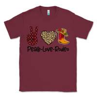 Burgundy Peace Love Rodeo Classic Tee - Bettercallsaul