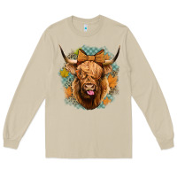 Mushroom fall highland cow Long Sleeve Tee - Jasminsmagicworld