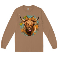 Toasted Coconut fall highland cow Long Sleeve Tee - Jasminsmagicworld