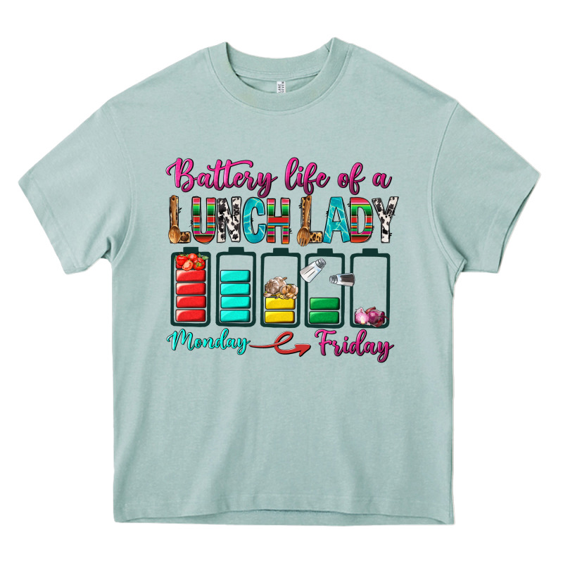 Battery Life Of A Lunch Lady Heavy Core Tee by BundleAndBundleShop | Teevron